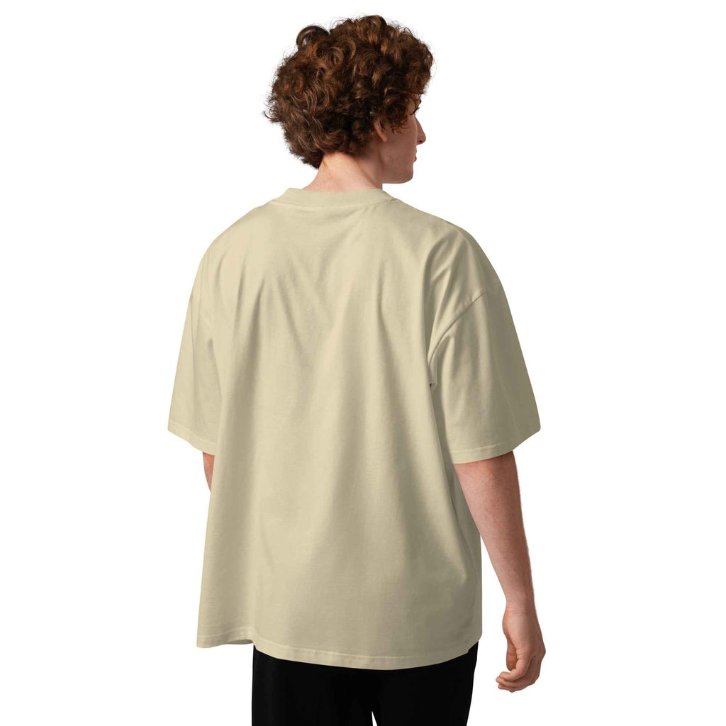 Unisex organic oversized high neck t-shirt