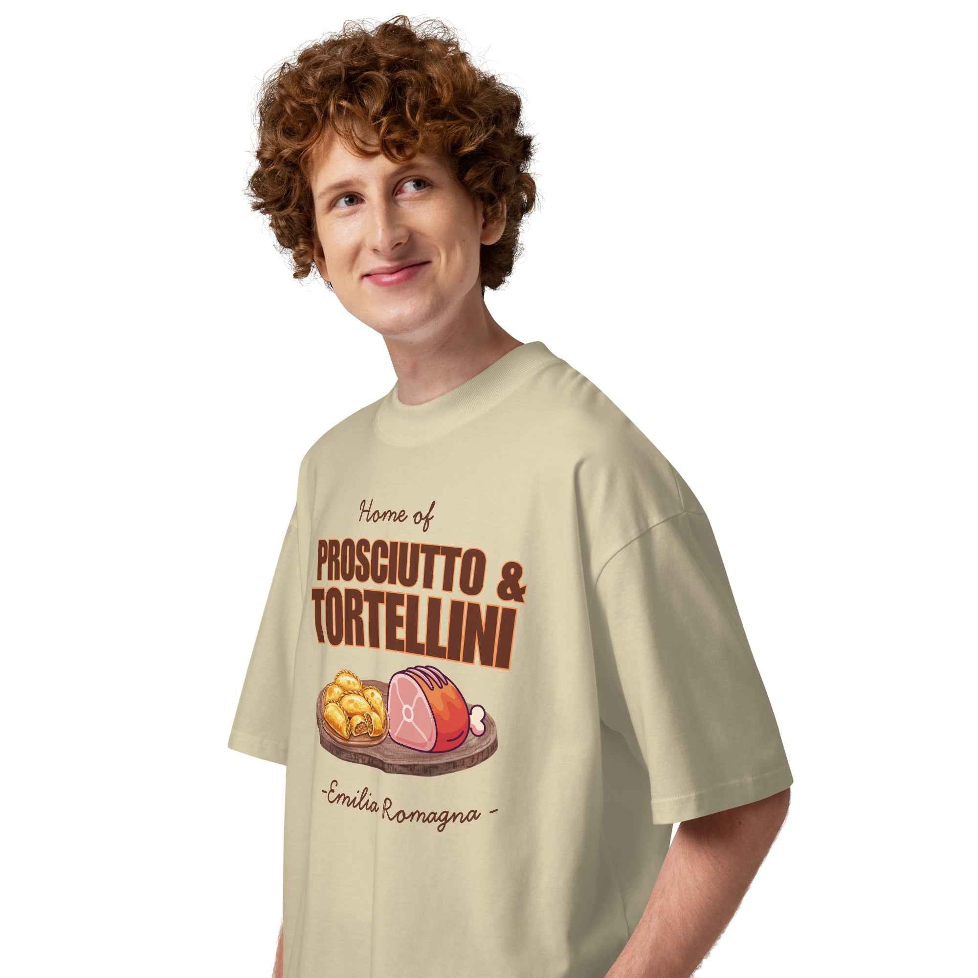 Unisex organic oversized high neck t-shirt