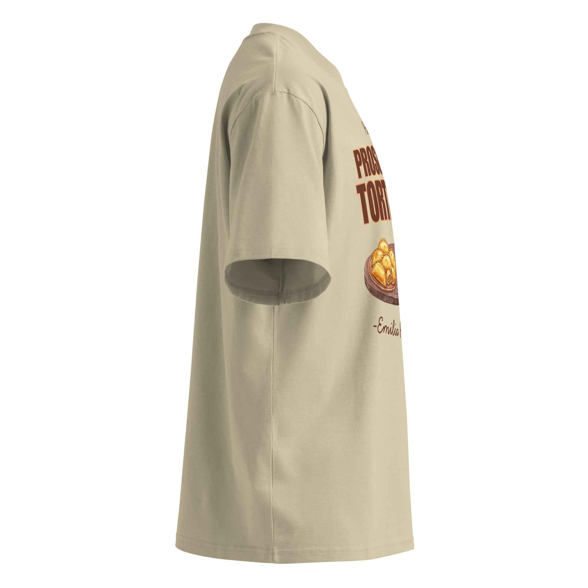 Unisex organic oversized high neck t-shirt