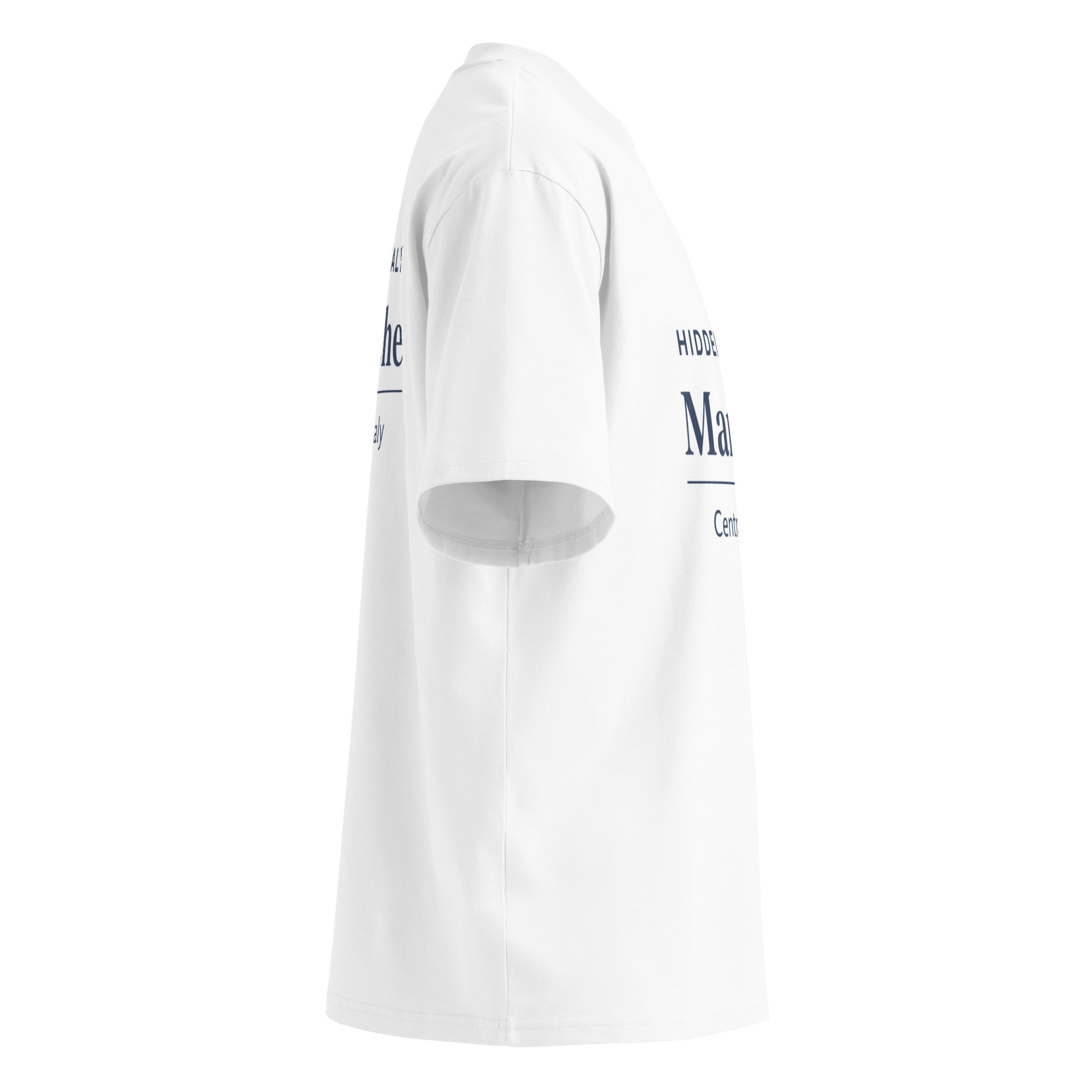 Unisex organic oversized high neck t-shirt - Italy City Check